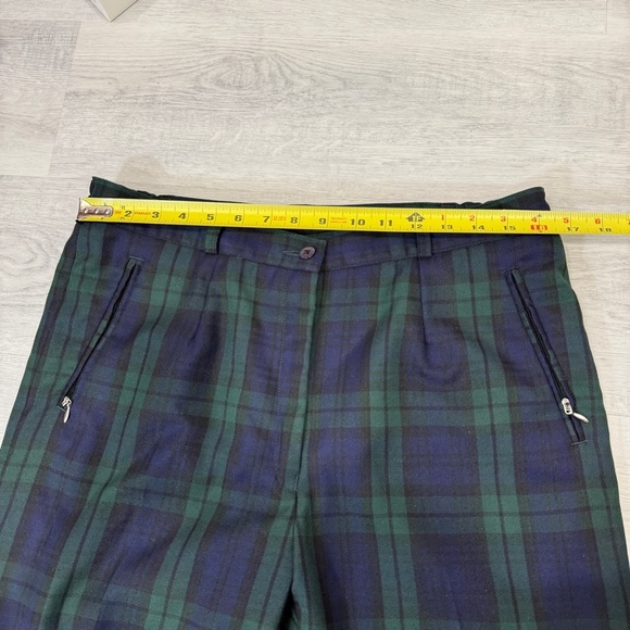 Murray-Golf Tartan Plaid Golf Pants in Green and Navy Blue Inseam 27in - Picture 8 of 17